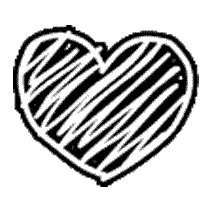 Gif animé coeur noir et blanc
